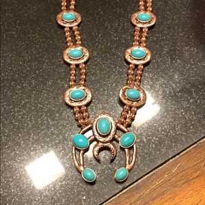 Turquoise and Rose Gold Necklace